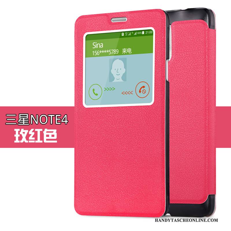 Hülle Samsung Galaxy Note 4 Lederhülle Handyhüllen Anti-sturz, Case Samsung Galaxy Note 4 Folio