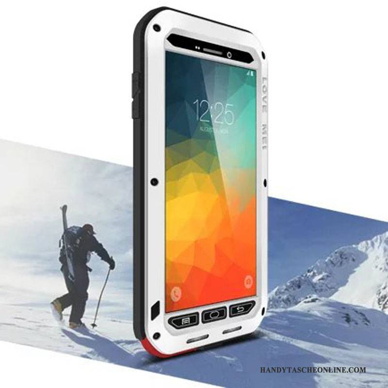 Hülle Samsung Galaxy Note 4 Schutz Anti-sturz Silber, Case Samsung Galaxy Note 4 Metall Grenze Drei Verteidigungen