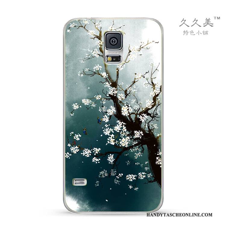 Hülle Samsung Galaxy Note 4 Schutz Frisch Handyhüllen, Case Samsung Galaxy Note 4 Weiche Chinesische Art Grün