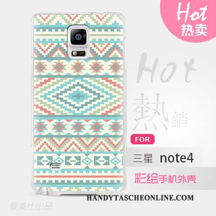 Hülle Samsung Galaxy Note 4 Schutz Handyhüllen Grün, Case Samsung Galaxy Note 4