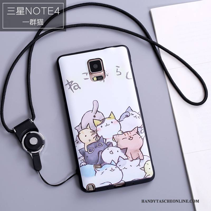 Hülle Samsung Galaxy Note 4 Schutz Persönlichkeit Hängende Verzierungen, Case Samsung Galaxy Note 4 Karikatur Anti-sturz Handyhüllen