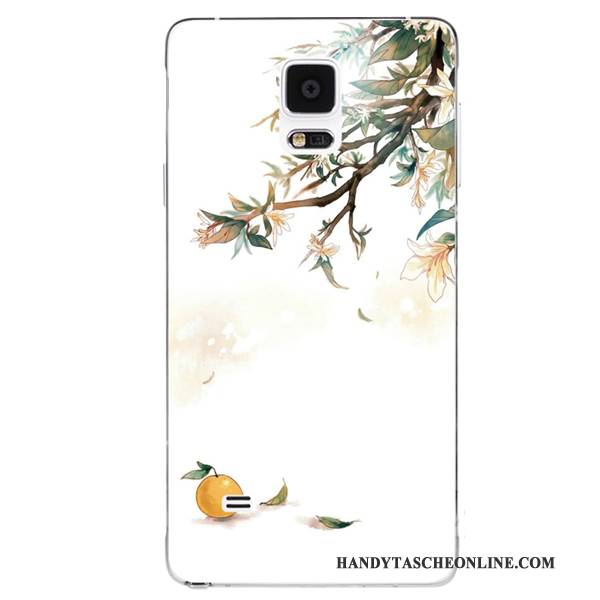 Hülle Samsung Galaxy Note 4 Silikon Handbemalte Hängende Verzierungen, Case Samsung Galaxy Note 4 Retro Handyhüllen Lila