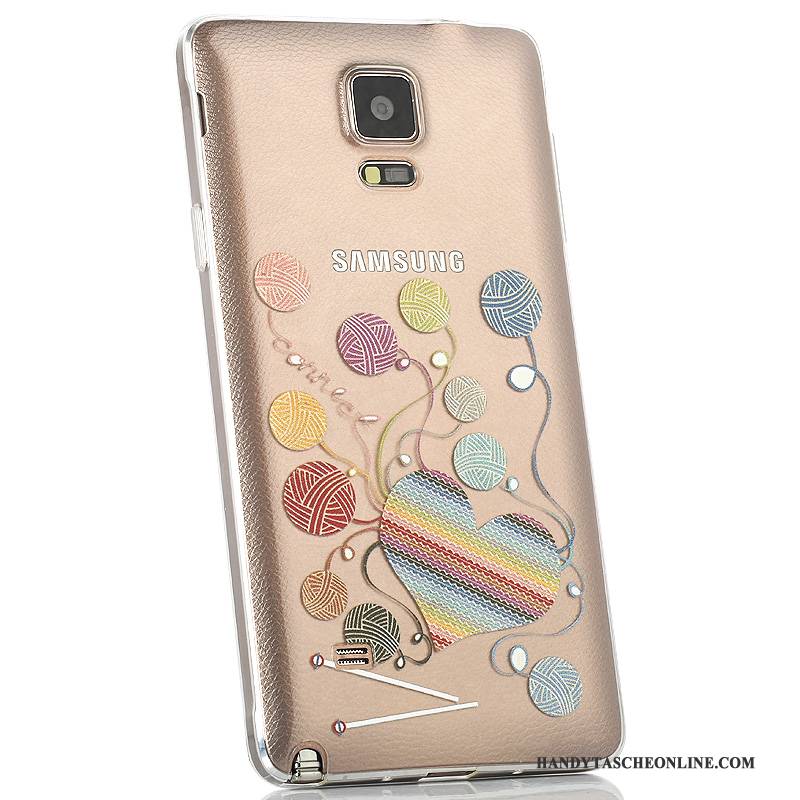 Hülle Samsung Galaxy Note 4 Silikon Handyhüllen Hintere Abdeckung, Case Samsung Galaxy Note 4 Farbe Transparent Anti-sturz