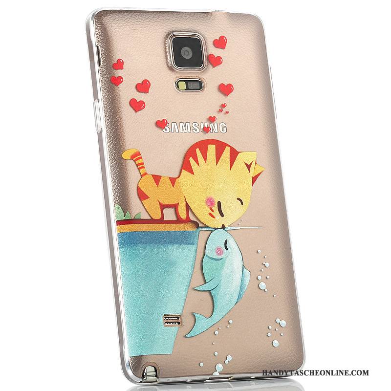 Hülle Samsung Galaxy Note 4 Silikon Handyhüllen Hintere Abdeckung, Case Samsung Galaxy Note 4 Farbe Transparent Anti-sturz