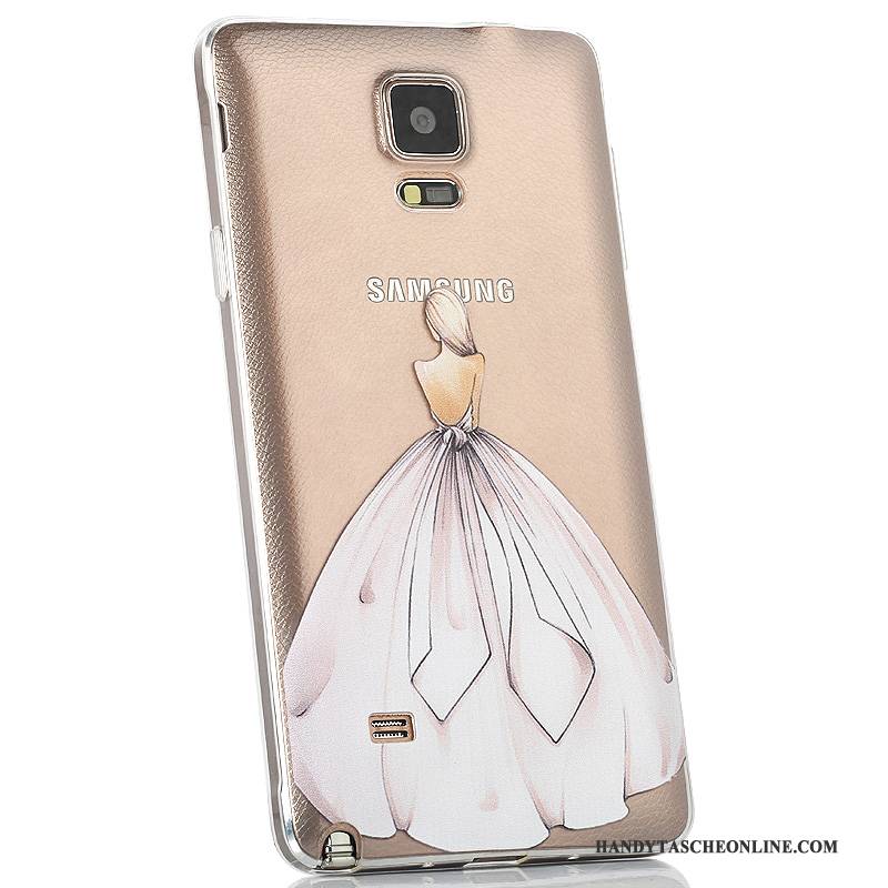 Hülle Samsung Galaxy Note 4 Silikon Handyhüllen Hintere Abdeckung, Case Samsung Galaxy Note 4 Farbe Transparent Anti-sturz