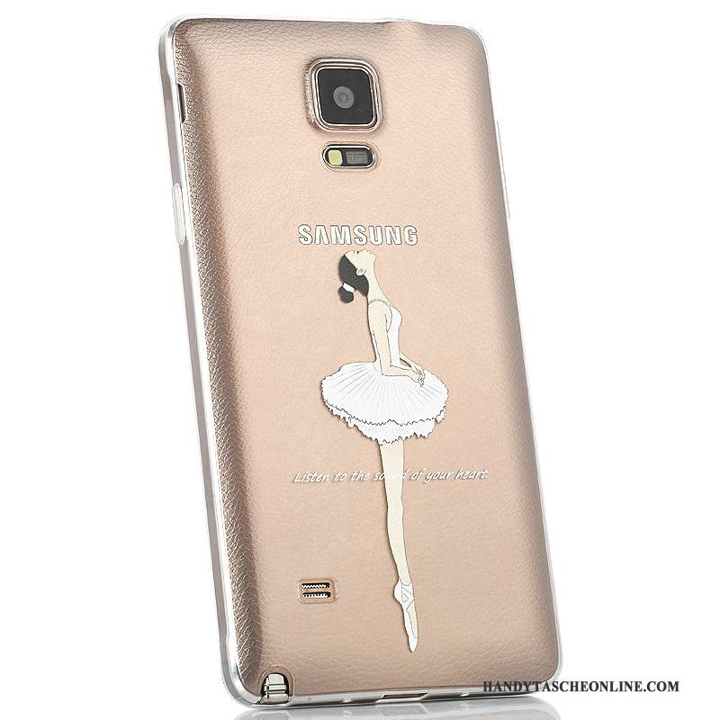 Hülle Samsung Galaxy Note 4 Silikon Handyhüllen Hintere Abdeckung, Case Samsung Galaxy Note 4 Farbe Transparent Anti-sturz