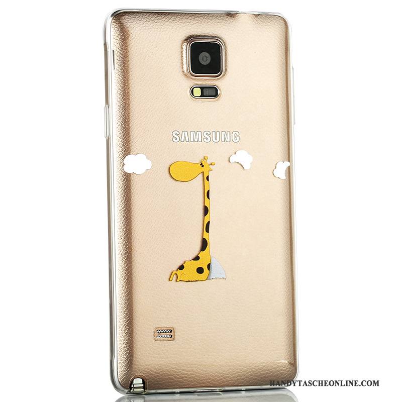 Hülle Samsung Galaxy Note 4 Silikon Handyhüllen Hintere Abdeckung, Case Samsung Galaxy Note 4 Farbe Transparent Anti-sturz