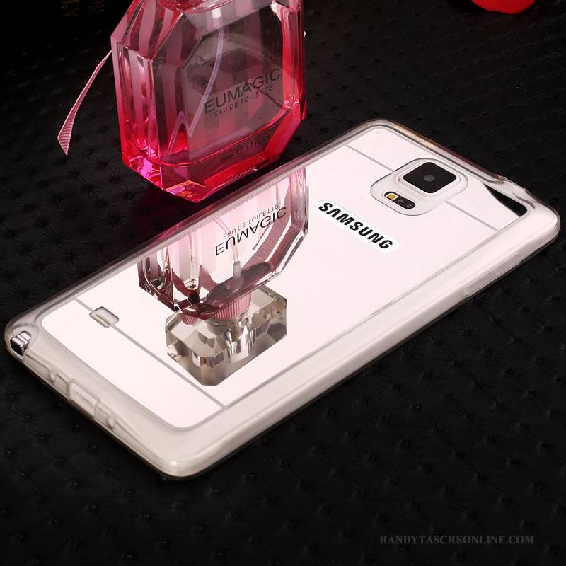 Hülle Samsung Galaxy Note 4 Strass Handyhüllen Neu, Case Samsung Galaxy Note 4 Silikon Silber Transparent