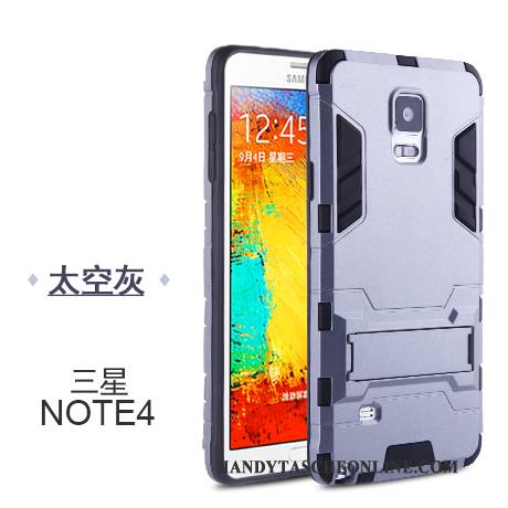 Hülle Samsung Galaxy Note 4 Taschen Handyhüllen Schwer, Case Samsung Galaxy Note 4 Silikon Einfach Anti-sturz