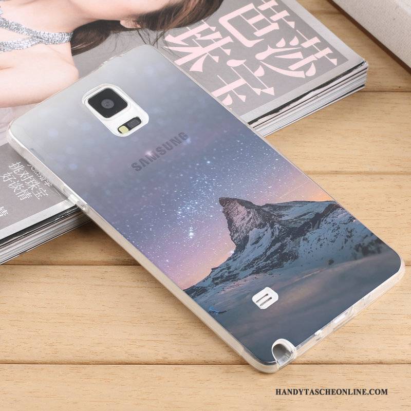 Hülle Samsung Galaxy Note 4 Taschen Transparent Trend, Case Samsung Galaxy Note 4 Weiche Persönlichkeit Handyhüllen