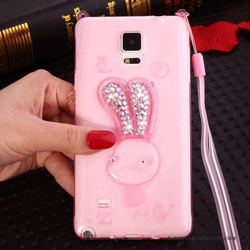 Hülle Samsung Galaxy Note 4 Weiche Rosa Hängende Verzierungen, Case Samsung Galaxy Note 4 Schutz