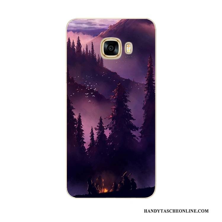 Hülle Samsung Galaxy Note 4 Weiche Schön Lila, Case Samsung Galaxy Note 4 Taschen Handyhüllen Landschaft