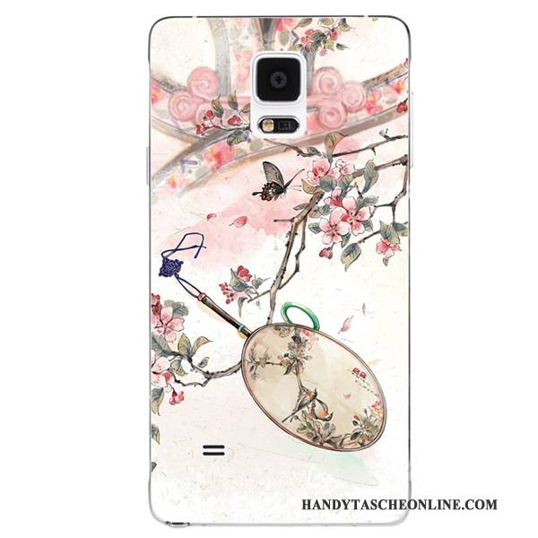 Hülle Samsung Galaxy Note 5 Blumen Handyhüllen Lila, Case Samsung Galaxy Note 5 Weiche Hängende Verzierungen Handbemalte