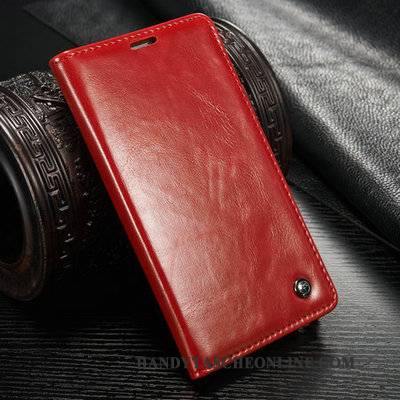 Hülle Samsung Galaxy Note 5 Folio Karte Rot, Case Samsung Galaxy Note 5 Leder