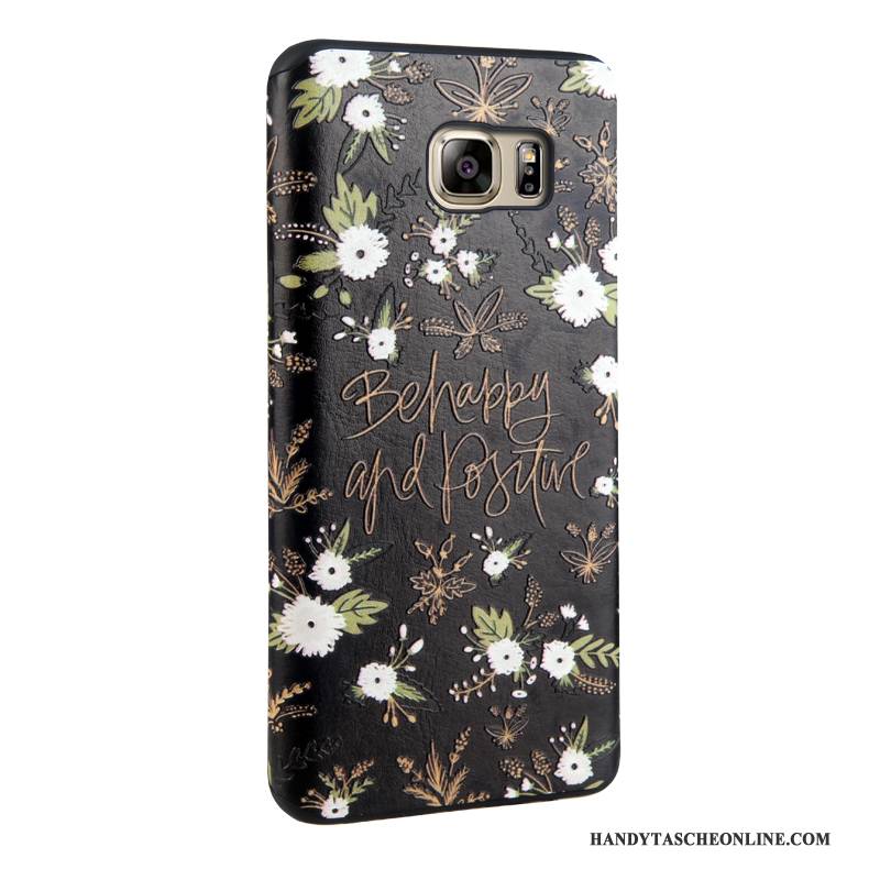 Hülle Samsung Galaxy Note 5 Gemalt Handyhüllen Schwarz, Case Samsung Galaxy Note 5 Weiche Trend