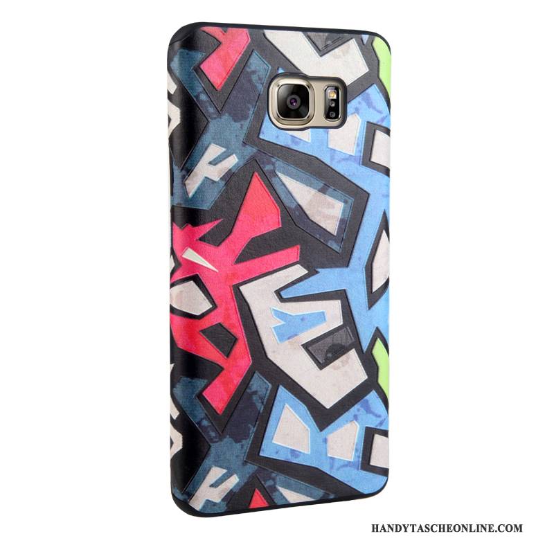 Hülle Samsung Galaxy Note 5 Gemalt Handyhüllen Schwarz, Case Samsung Galaxy Note 5 Weiche Trend