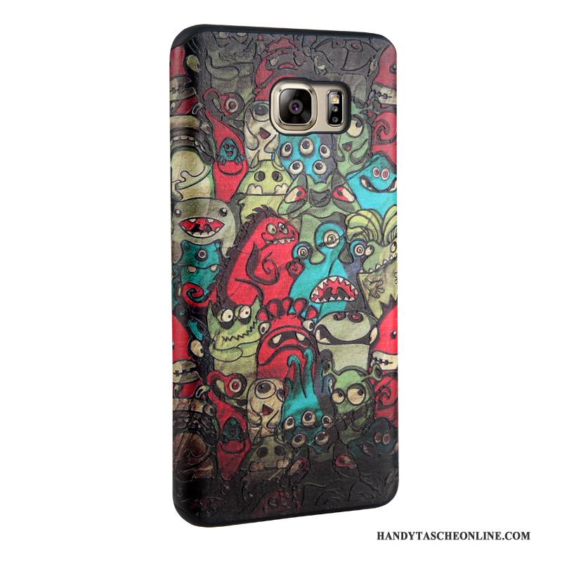 Hülle Samsung Galaxy Note 5 Gemalt Handyhüllen Schwarz, Case Samsung Galaxy Note 5 Weiche Trend