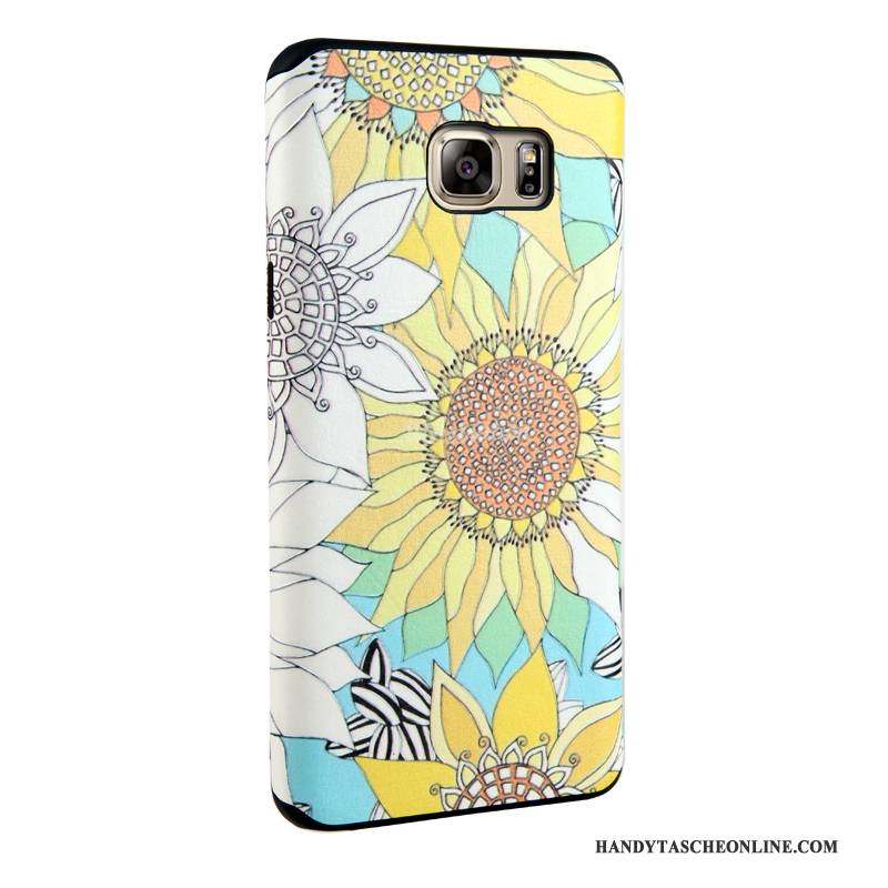 Hülle Samsung Galaxy Note 5 Gemalt Trend Blau, Case Samsung Galaxy Note 5 Weiche Handyhüllen