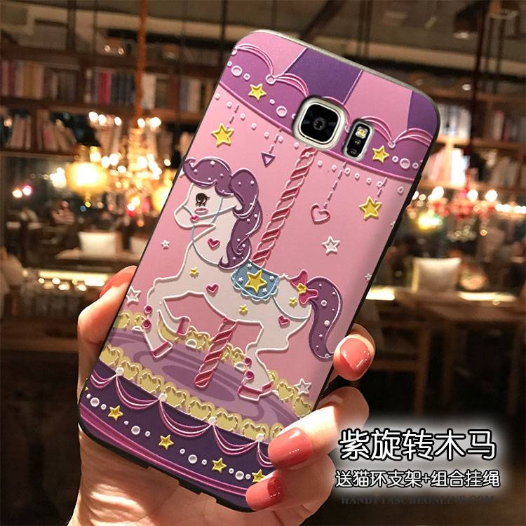 Hülle Samsung Galaxy Note 5 Karikatur Nette Rosa, Case Samsung Galaxy Note 5 Silikon Hängende Verzierungen Handyhüllen