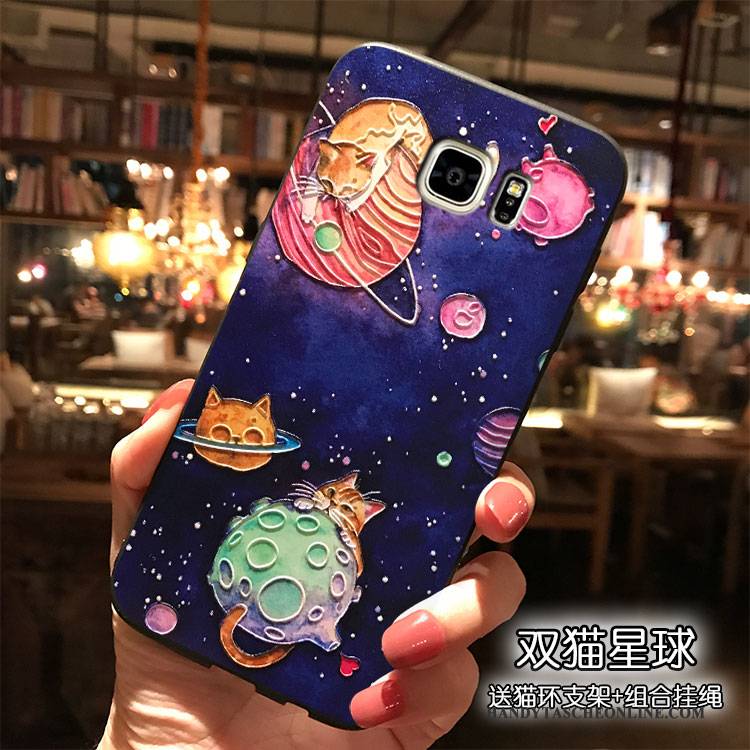 Hülle Samsung Galaxy Note 5 Karikatur Trend Hängende Verzierungen, Case Samsung Galaxy Note 5 Silikon Handyhüllen Blau