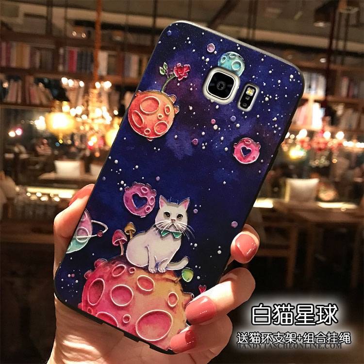 Hülle Samsung Galaxy Note 5 Karikatur Trend Hängende Verzierungen, Case Samsung Galaxy Note 5 Silikon Handyhüllen Blau