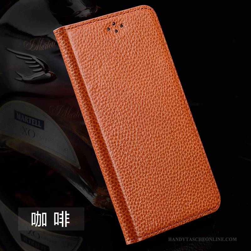 Hülle Samsung Galaxy Note 5 Leder Handyhüllen Orange, Case Samsung Galaxy Note 5 Schutz Anti-sturz