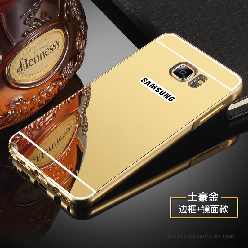 Hülle Samsung Galaxy Note 5 Metall Handyhüllen Hintere Abdeckung, Case Samsung Galaxy Note 5 Schutz Gold Anti-sturz