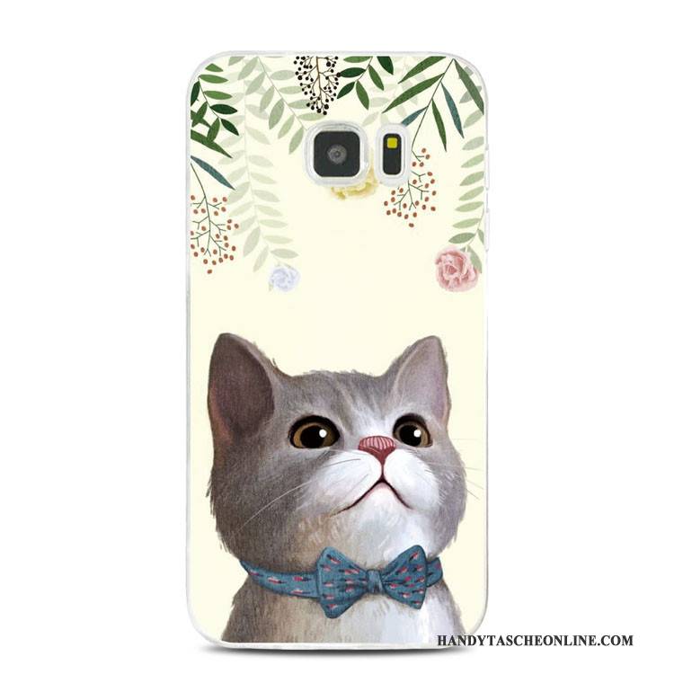 Hülle Samsung Galaxy Note 5 Prägung Katzen Blumen, Case Samsung Galaxy Note 5 Taschen Handyhüllen Lila