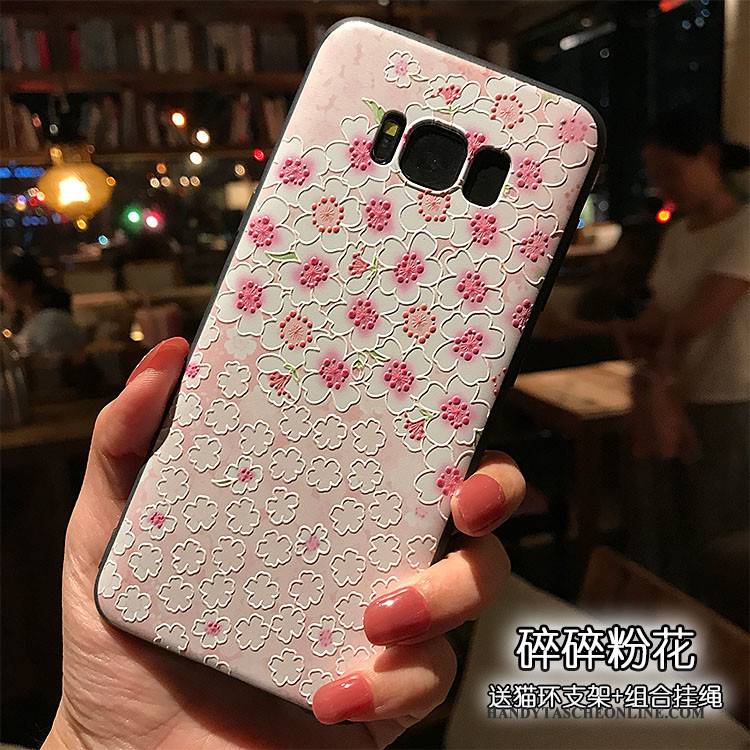 Hülle Samsung Galaxy Note 5 Prägung Nubuck Rosa, Case Samsung Galaxy Note 5 Weiche Schwarz Handyhüllen