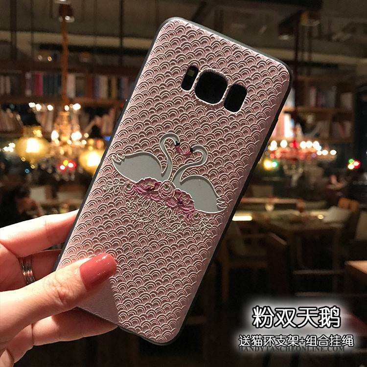 Hülle Samsung Galaxy Note 5 Prägung Nubuck Rosa, Case Samsung Galaxy Note 5 Weiche Schwarz Handyhüllen