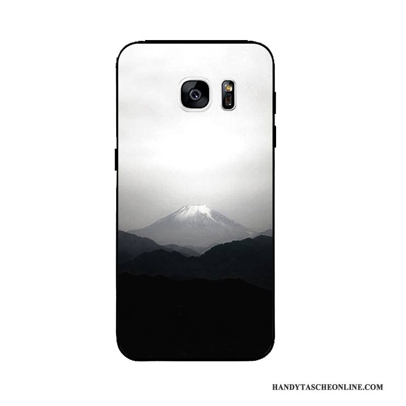 Hülle Samsung Galaxy Note 5 Prägung Original Handyhüllen, Case Samsung Galaxy Note 5 Schutz Landschaft Grau