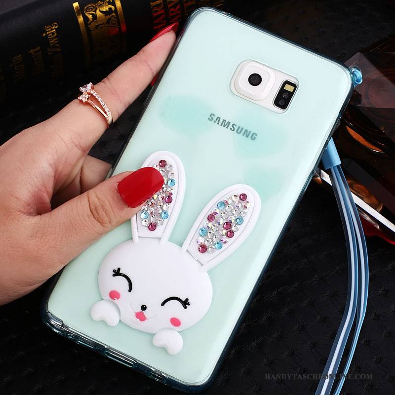 Hülle Samsung Galaxy Note 5 Schutz Transparent Handyhüllen, Case Samsung Galaxy Note 5 Strass Hängende Verzierungen Lila