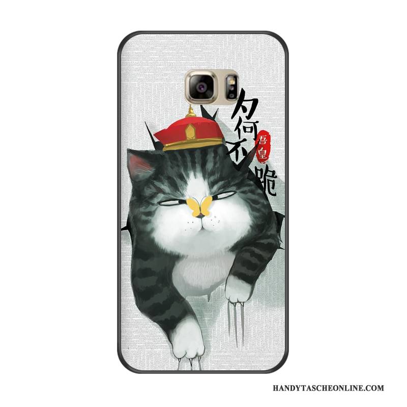 Hülle Samsung Galaxy Note 5 Silikon Handyhüllen Gelb, Case Samsung Galaxy Note 5 Karikatur Anti-sturz Schwarz