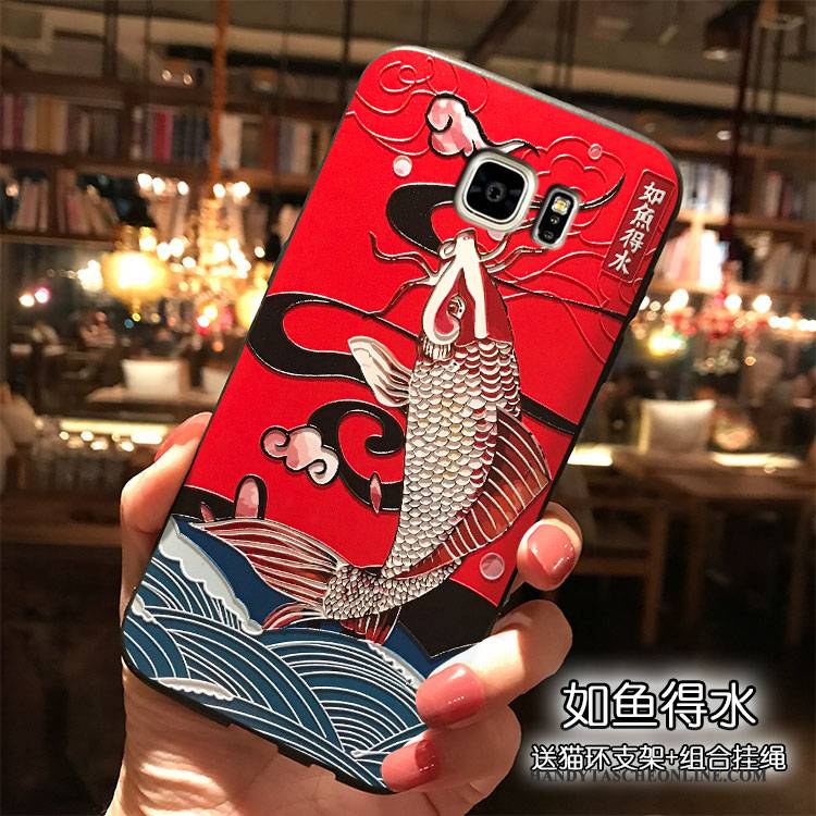 Hülle Samsung Galaxy Note 5 Silikon Handyhüllen Tiger, Case Samsung Galaxy Note 5 Rot Wind