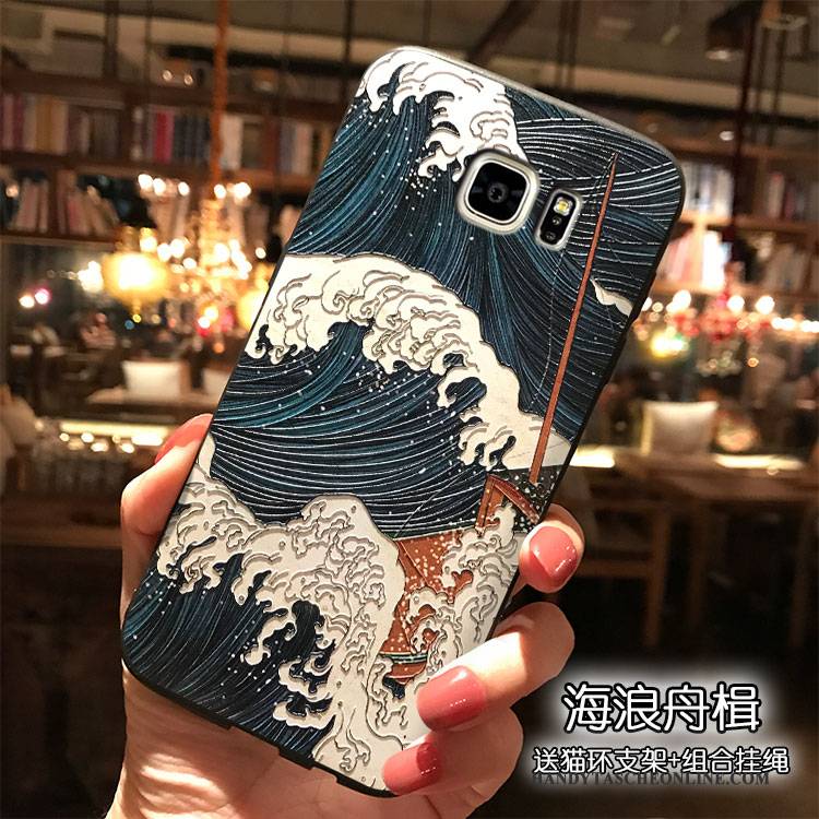 Hülle Samsung Galaxy Note 5 Silikon Hängende Verzierungen Handyhüllen, Case Samsung Galaxy Note 5 Blau Wind