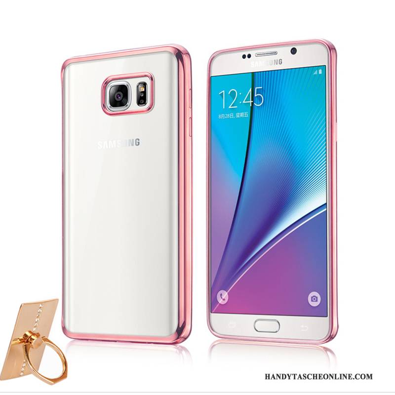 Hülle Samsung Galaxy Note 5 Silikon Transparent Grau, Case Samsung Galaxy Note 5 Weiche Überzug Neu