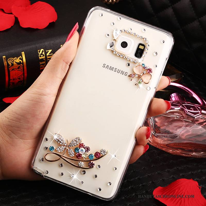 Hülle Samsung Galaxy Note 5 Strass Anti-sturz Handyhüllen, Case Samsung Galaxy Note 5 Schutz Weiß Transparent