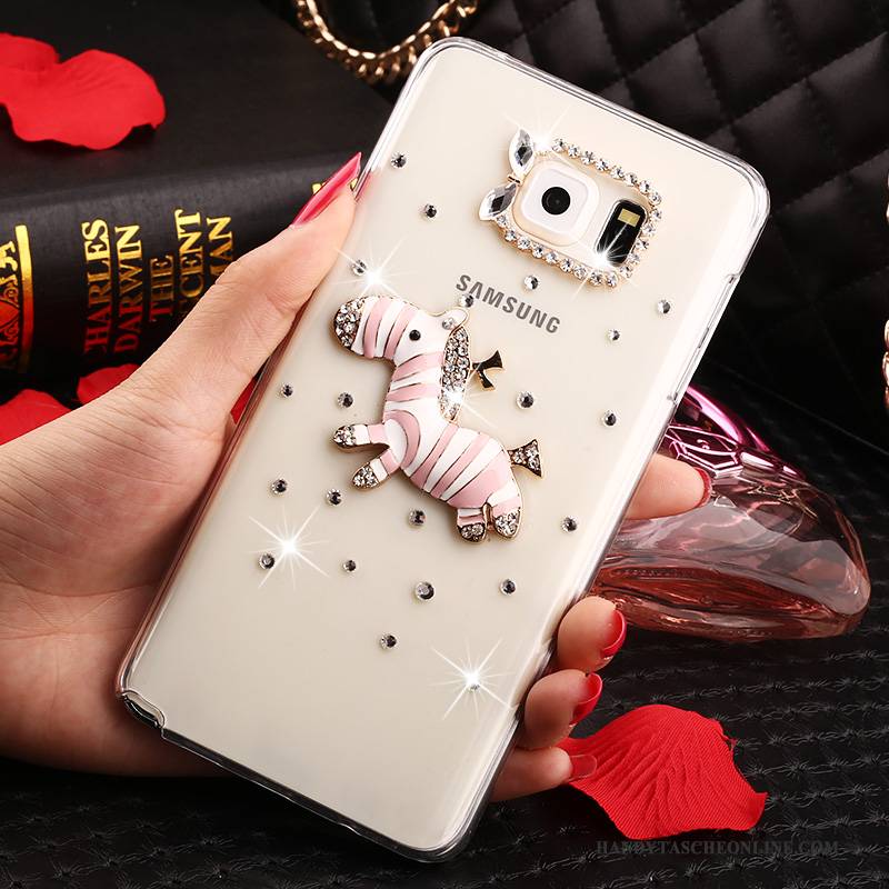 Hülle Samsung Galaxy Note 5 Strass Anti-sturz Handyhüllen, Case Samsung Galaxy Note 5 Schutz Weiß Transparent