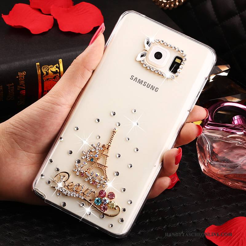 Hülle Samsung Galaxy Note 5 Strass Anti-sturz Handyhüllen, Case Samsung Galaxy Note 5 Schutz Weiß Transparent