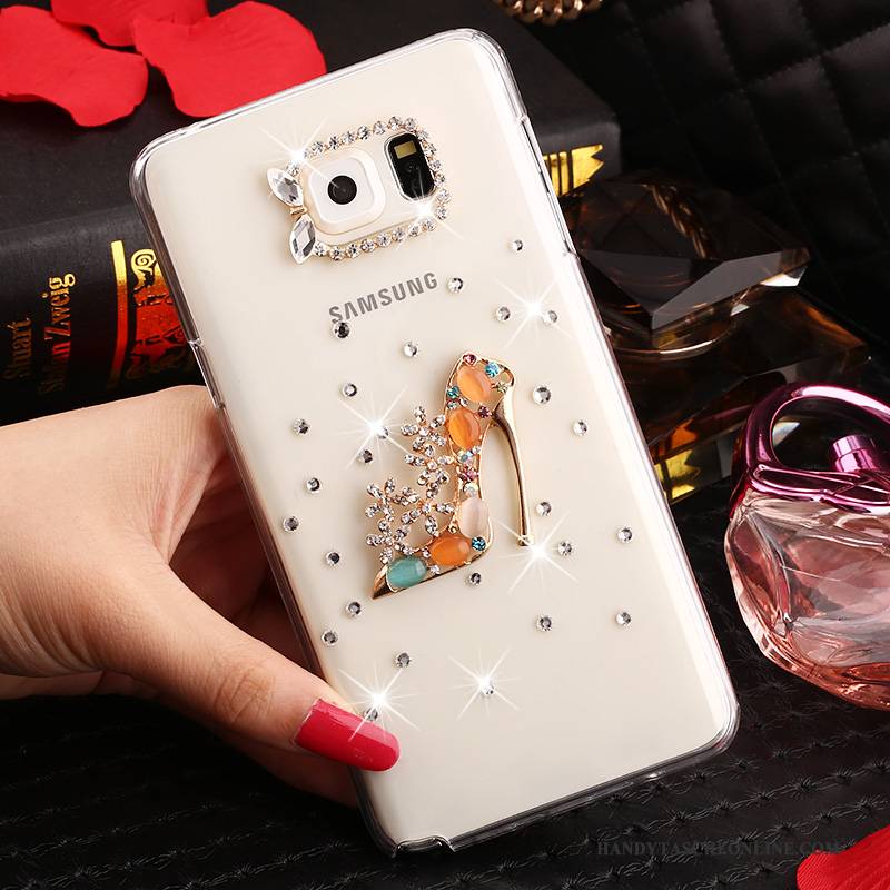 Hülle Samsung Galaxy Note 5 Strass Anti-sturz Handyhüllen, Case Samsung Galaxy Note 5 Schutz Weiß Transparent