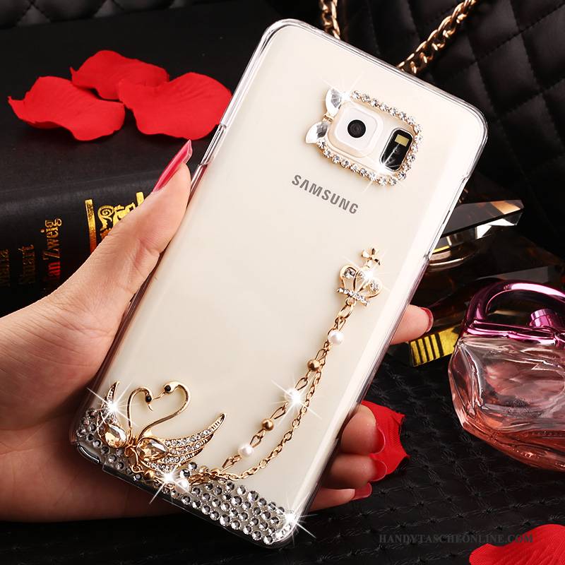 Hülle Samsung Galaxy Note 5 Strass Anti-sturz Handyhüllen, Case Samsung Galaxy Note 5 Schutz Weiß Transparent