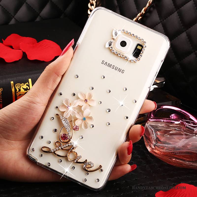 Hülle Samsung Galaxy Note 5 Strass Anti-sturz Handyhüllen, Case Samsung Galaxy Note 5 Schutz Weiß Transparent