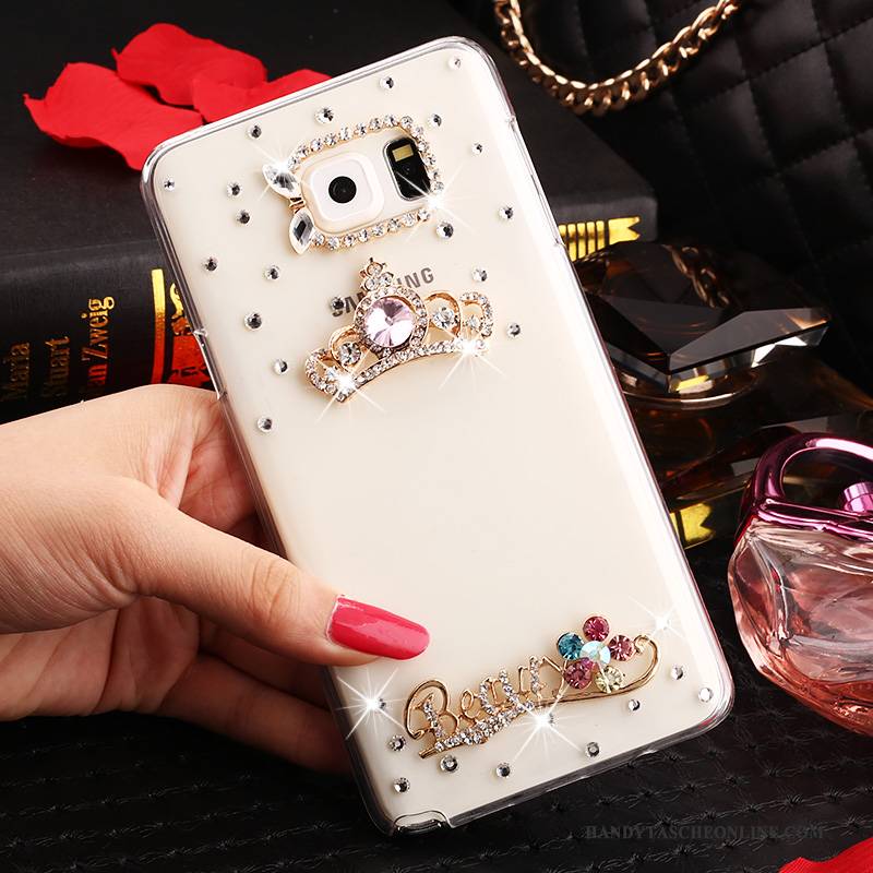 Hülle Samsung Galaxy Note 5 Strass Anti-sturz Handyhüllen, Case Samsung Galaxy Note 5 Schutz Weiß Transparent