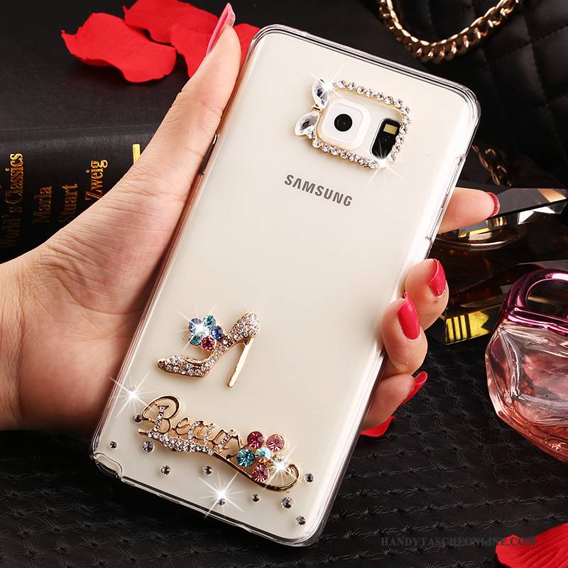 Hülle Samsung Galaxy Note 5 Strass Anti-sturz Handyhüllen, Case Samsung Galaxy Note 5 Schutz Weiß Transparent