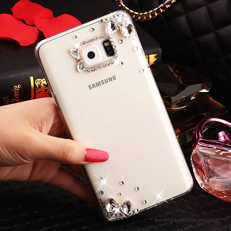 Hülle Samsung Galaxy Note 5 Strass Anti-sturz Handyhüllen, Case Samsung Galaxy Note 5 Schutz Weiß Transparent