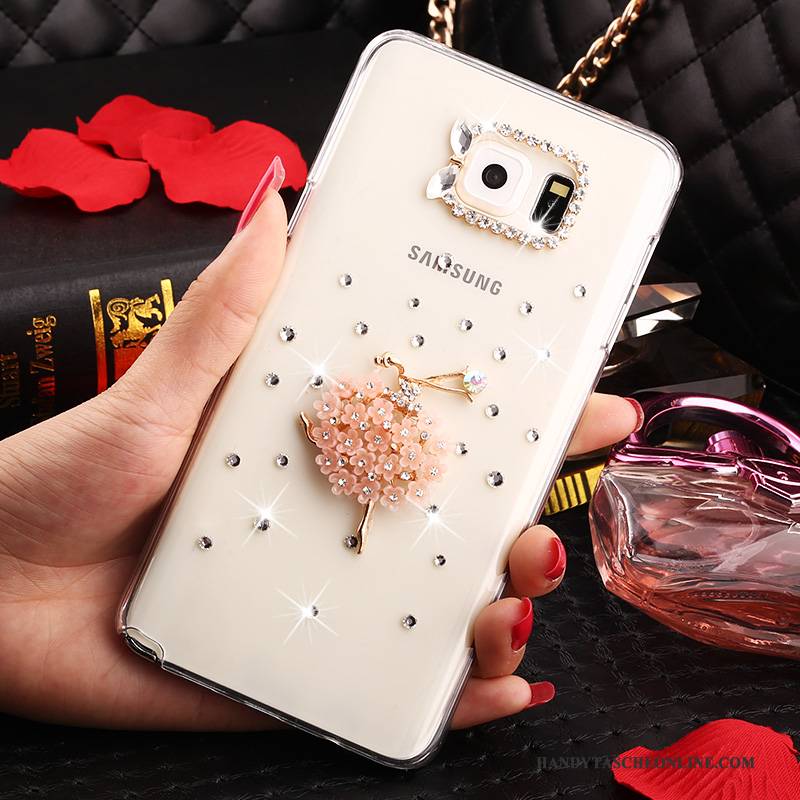 Hülle Samsung Galaxy Note 5 Strass Anti-sturz Handyhüllen, Case Samsung Galaxy Note 5 Schutz Weiß Transparent