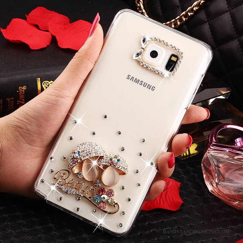 Hülle Samsung Galaxy Note 5 Strass Anti-sturz Handyhüllen, Case Samsung Galaxy Note 5 Schutz Weiß Transparent