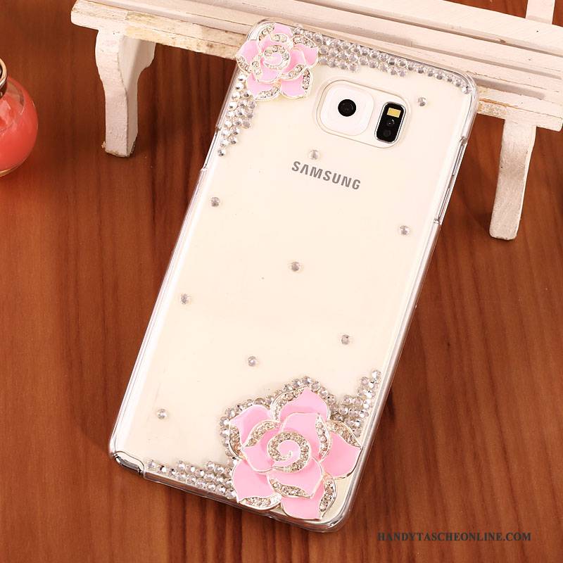 Hülle Samsung Galaxy Note 5 Strass Gold Schwer, Case Samsung Galaxy Note 5 Schutz Handyhüllen