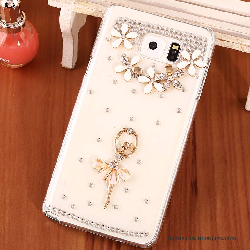 Hülle Samsung Galaxy Note 5 Strass Gold Schwer, Case Samsung Galaxy Note 5 Schutz Handyhüllen