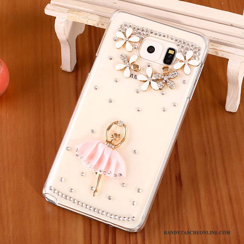 Hülle Samsung Galaxy Note 5 Strass Gold Schwer, Case Samsung Galaxy Note 5 Schutz Handyhüllen